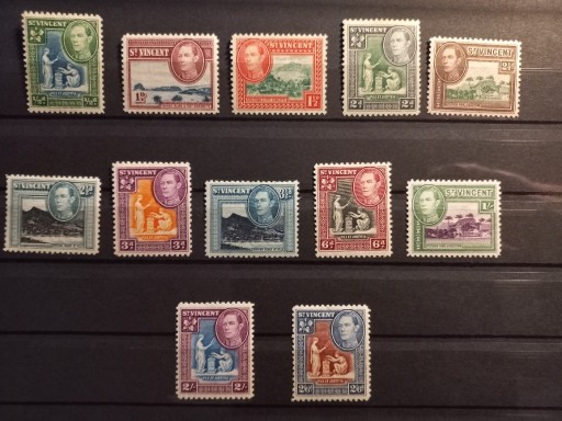 Zdjęcie oferty:  St. Vincent 1938 Król Jerzy VI, Mot. Lokalne */VF