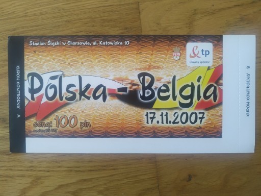 Zdjęcie oferty: POLSKA - BELGIA 2007