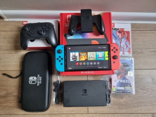 Zdjęcie oferty: Nintendo Switch OLED stan idealny duży zestaw