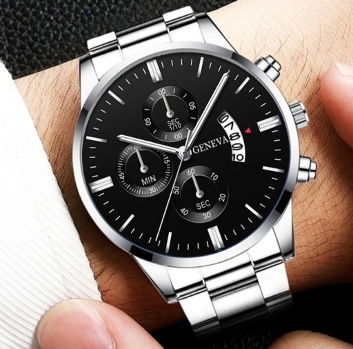 Zdjęcie oferty: Zegarek męski bransoletka geneva biznesowy  prezen