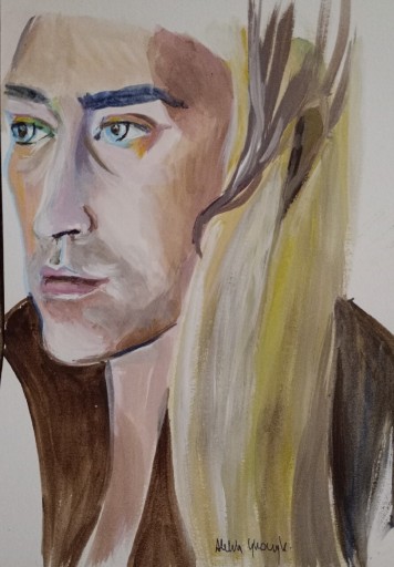 Zdjęcie oferty: Lee Pace,Thranduil, akryl na papierze, 21x29,7 cm, nowy, Skoczyk 