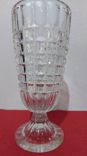 Zdjęcie oferty:  Duży wazon szklany na stopce HSG Hortensja PRL
