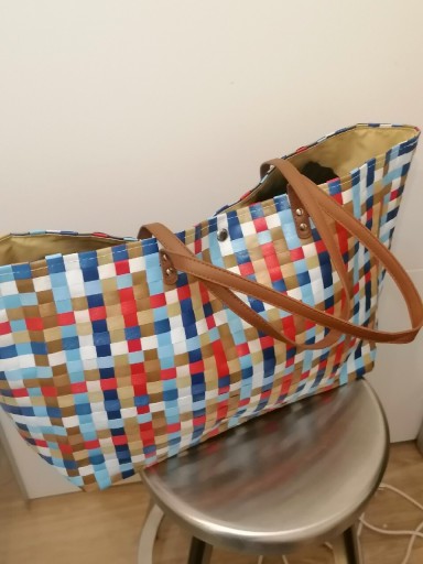 Zdjęcie oferty: Tchibo TCM torba shoper na zakupy pleciona kolory 