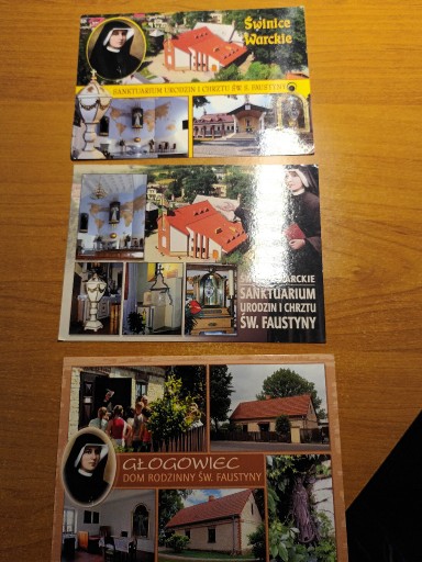 Zdjęcie oferty: [unikat]Trzy pocztówki.Św.Faustyna.Niezniszczone!