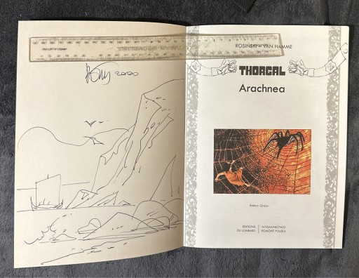 Zdjęcie oferty: 1 Rosiński rysunek i autograf Thorgal Arachnea