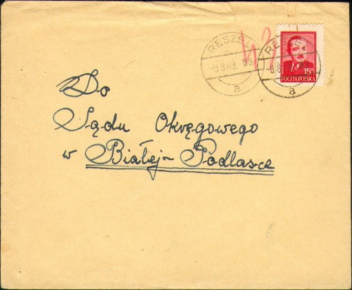 Zdjęcie oferty: Reszel - Koperta z 1949 r. 