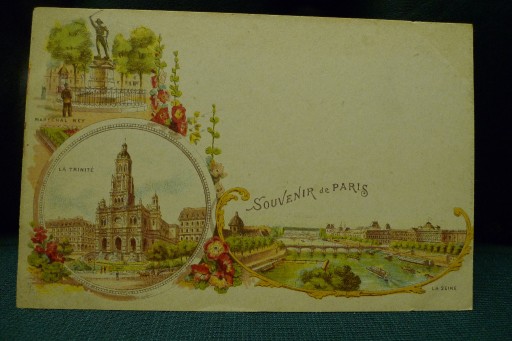 Zdjęcie oferty: Paryż Marschal Ney Trinite Seine Litho do 1905 r