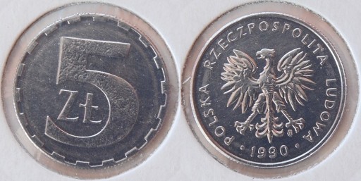 Zdjęcie oferty: Moneta 5 złotych 1990 r.