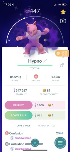 Zdjęcie oferty: Pokemon Go - Shiny Shadow Hypno