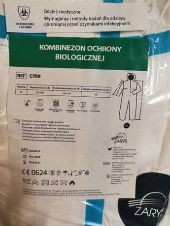 Zdjęcie oferty: Kombinezon ochrony biologicznej