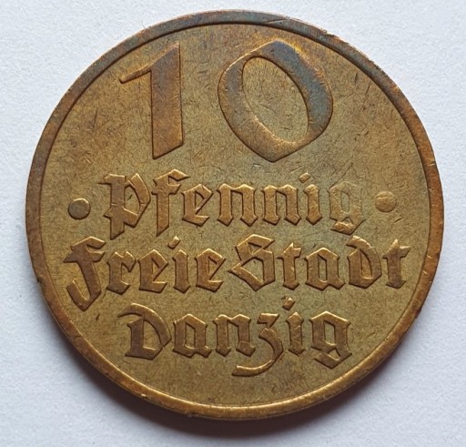 Zdjęcie oferty: 10 fenigów 1932, " DORSZ", Wolne Miasto Gdańsk