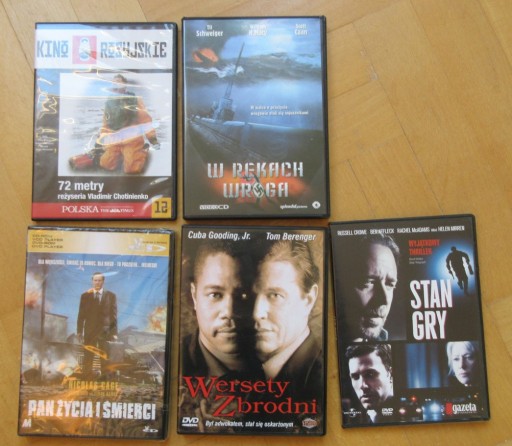 Zdjęcie oferty: 5 filmów sensacyjnych na DVD