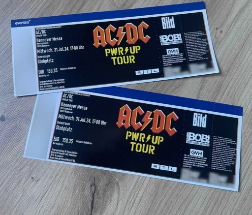 Zdjęcie oferty: 2x Bilety na koncert AC/DC: PWR UP TOUR