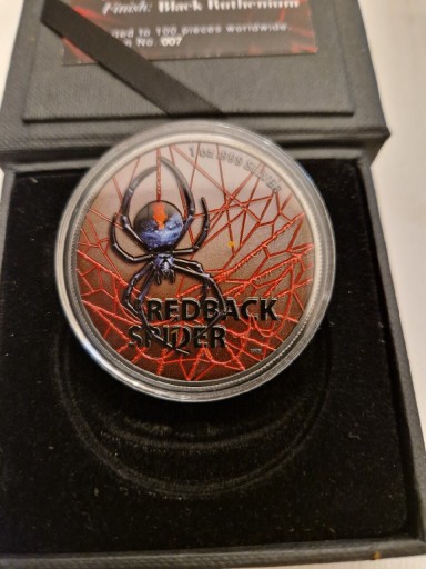 Zdjęcie oferty: Srebrna moneta Redback Spider Black Ruthenium