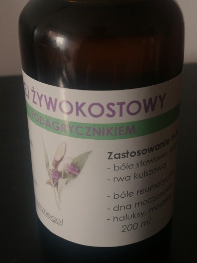 Zdjęcie oferty: OLEJ żywokostowy z podagrycznikiem - na dnę moczan