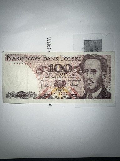 Zdjęcie oferty: 100 zł 1988 banknot kolekcjonerski 