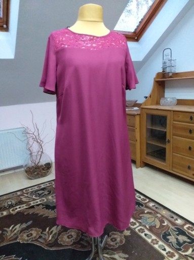 Zdjęcie oferty: sukienka midi jagodowa 48 bonprix