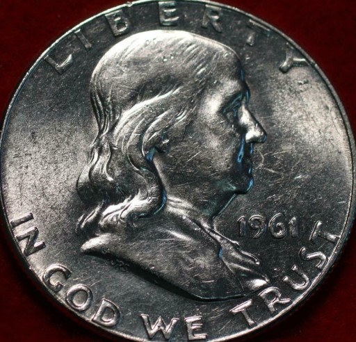 Zdjęcie oferty:  50 centów -Franklin Half Dollar 1961 - menniczy  