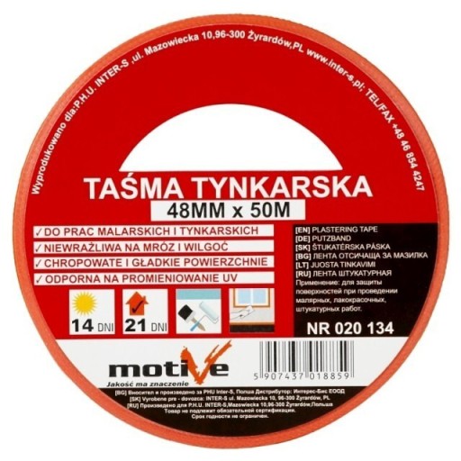 Zdjęcie oferty: TAŚMA TYNKARSKA 38mm/50m MOTIVE
