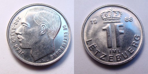 Zdjęcie oferty: Luksemburg 1 frank 1988 r.