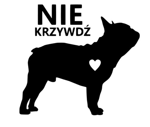 Zdjęcie oferty: Naklejka Nie Krzywdź Buldog 15cm