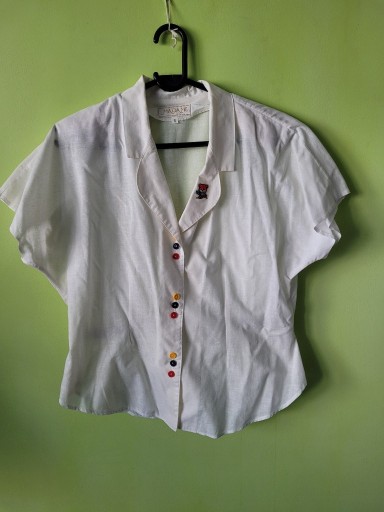 Zdjęcie oferty: Biała bluzka vintage z misiem