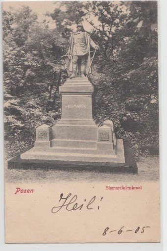 Zdjęcie oferty: POZNAŃ Posen pomnik Bismarcka 1905