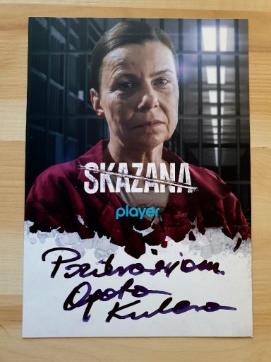 Zdjęcie oferty: Zdjęcie z autografem A. Kulesza serial Skazana TVN