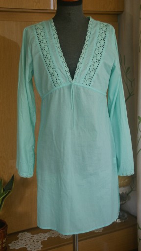 Zdjęcie oferty: BLINK BEACH Plażowa sukienka z koronką turkus___S