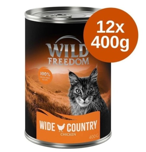 Zdjęcie oferty: 12 x 400g karma mokra dla kotów Wild freedom Deep Forest – Dziczyzna i kurc