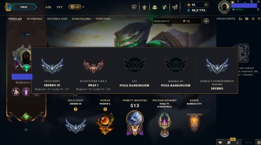 Zdjęcie oferty: Konto League of Legends Srebro 3, 172 Bohaterów, 182 Skinów | EUNE | LOL