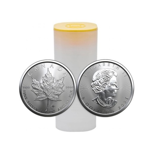 Zdjęcie oferty: Moneta srebrny liść klonowy 1 uncja. Tuba 25 szt