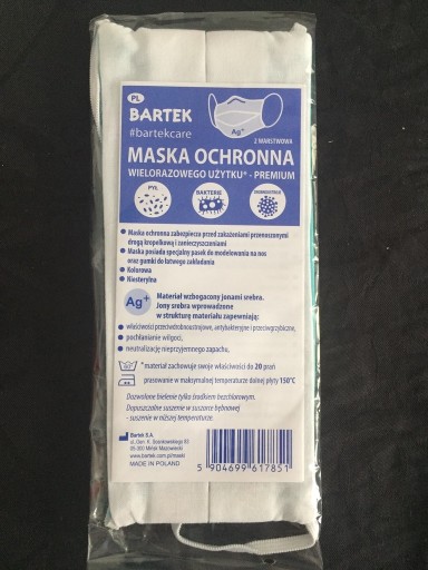 Zdjęcie oferty: Maseczka maska ochronna wielorazowa z certyfikatem