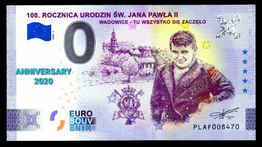 Zdjęcie oferty: 0 euro Rocznica urodzin Jana Pawła ANNIVERSARY