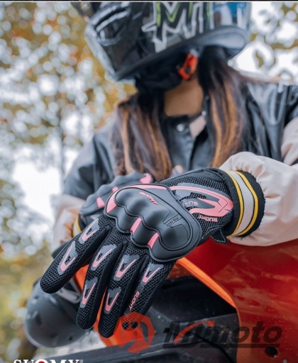 Zdjęcie oferty: Letnie DAMSKIE rękawice motocyklowe. Czarno-róż