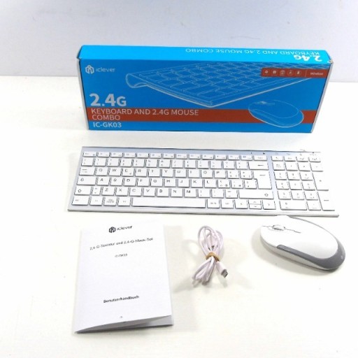 Zdjęcie oferty: Zestaw klawiatura i mysz iClever biały