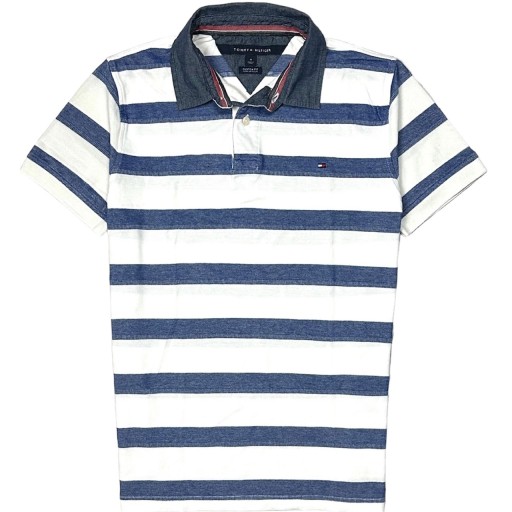 Zdjęcie oferty: TOMMY HILFIGER Koszulka Polo Męska w Paski Logo M