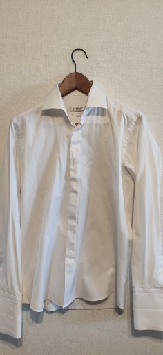 Zdjęcie oferty: Koszula biała męska, garnitur,na spinki,M slim fit