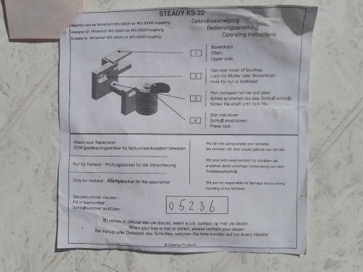 Zdjęcie oferty: Blokada zaczepu WS 3000D WS 3000H Hobby, przyczepa