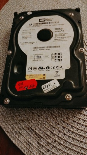 Zdjęcie oferty: Dysk Twardy Western Digital 80 GB ATA IDE WD800JB