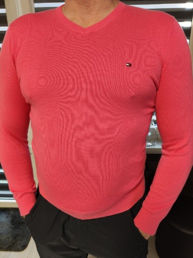 Zdjęcie oferty: Super sweterek w serek Tommy Hilfiger L 