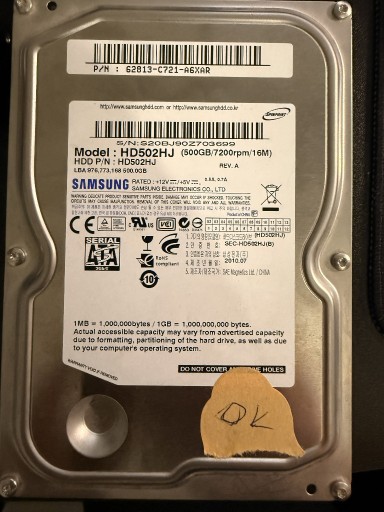 Zdjęcie oferty: Dysk twardy 500 GB Samsung