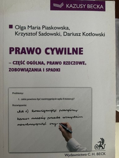 Zdjęcie oferty: p. cywilne cz.ogólna, rzeczowe, kazusy Sadowski