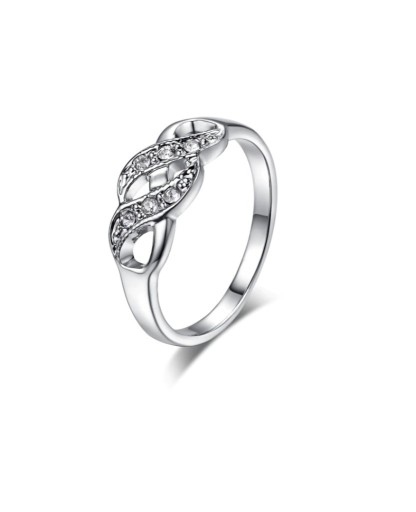 Zdjęcie oferty: Nowy pierścionek srebrny kolor białe cyrkonie wzór