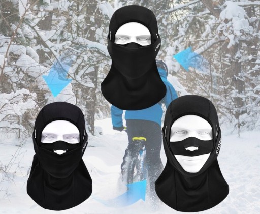 Zdjęcie oferty: Kominiarka Rowerowa X-TIGER Otwory Na Okulary Ciepła Termoaktywna Zimowa