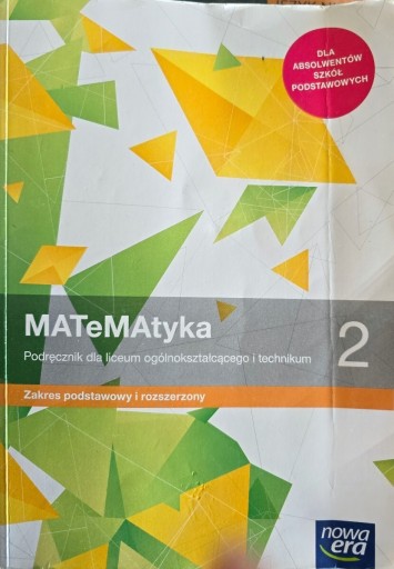 Zdjęcie oferty: Książka do matematyki dla liceum i technikum , program podstawowy klasa 2