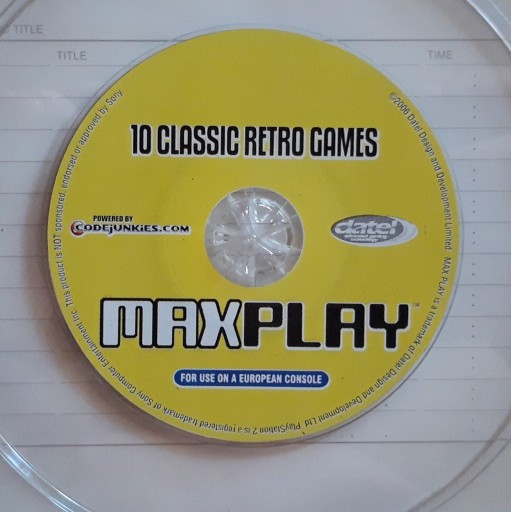 Zdjęcie oferty: MaxPlay. Płyta CD z retro grami na PSX, PSOne, PS2