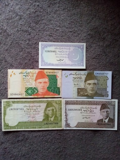 Zdjęcie oferty: Zestaw banknotów Pakistan 