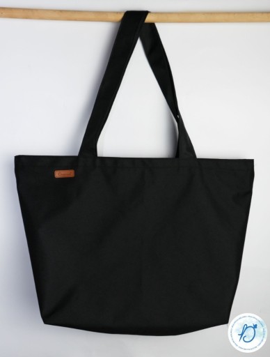 Zdjęcie oferty: Duża, wygodna torba shopper- czarna-ręcznie szyta.