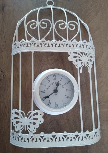 Zdjęcie oferty: Zegar biały klatka duży 